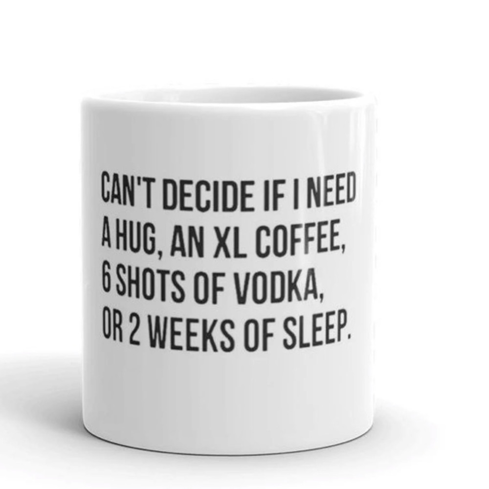 11 OZ Can’t decide vodka coffee MUG *NWT*